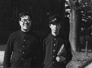 [5] With classmate Mr. Shiraishi at Tokyo Imperial Univ. (1935)